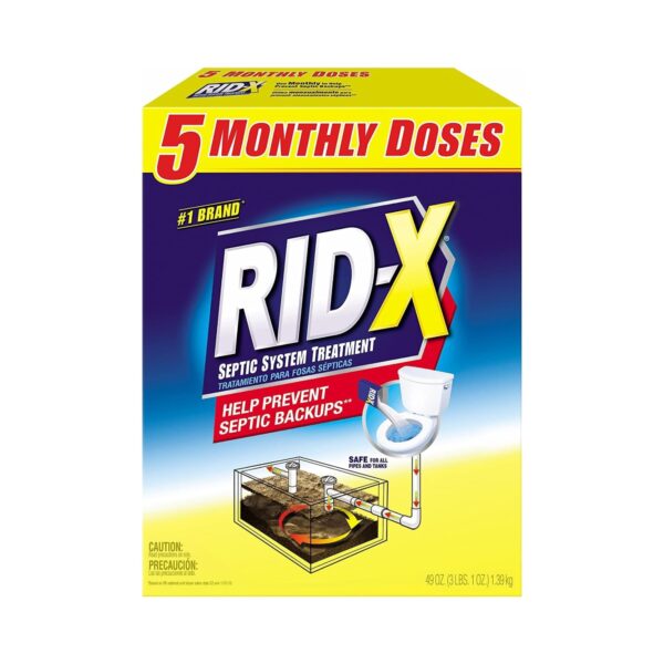 Rid-X Septic Tank System Treatment (5 ct.) - Maintain Your Septic System with Ease