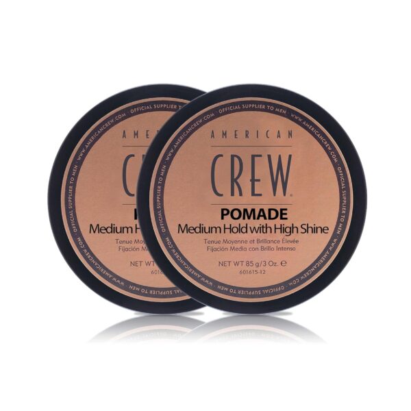 Men's Hair Pomade by American Crew, Medium Hold with High Shine, 3 Oz (Pack of 2)