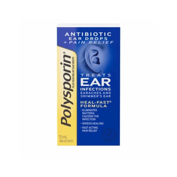 Polysporin Plus Pain Ear Drops 15ml