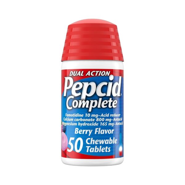 Pepcid Complete Berry Flavor - 100 Chewable Tablets (50ct x2 bottles)