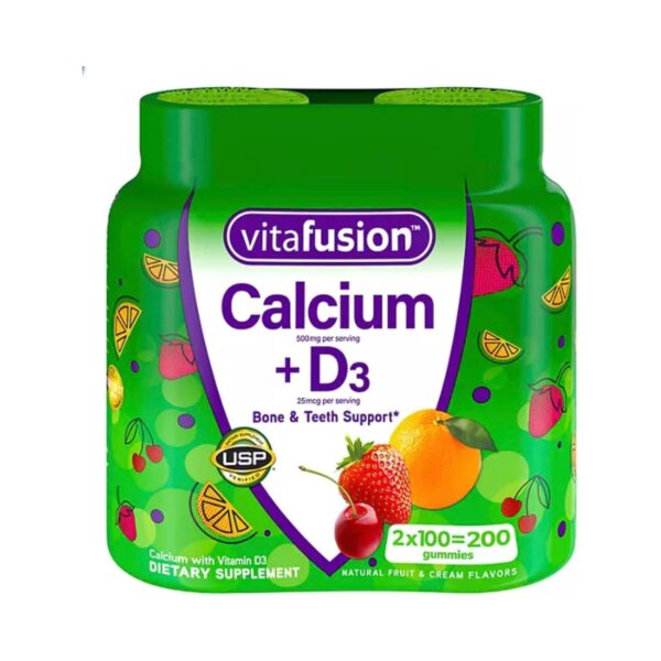 Vitafusion Calcium + D3 Gummies (200 Count)