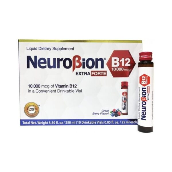 Neurobion Extra Forte B12 10,000 mcg Vials, Liquid - Extreme Powerful- 10 Vials per Box