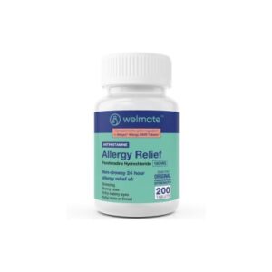 WELMATE Allergy Relief | Fexofenadine HCl 180 mg | Non-Drowsy Antihistamine | 200 Count Tablets