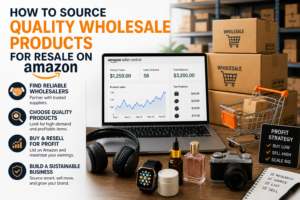 How to source quality wholesale products for resale on Amazon with reliable suppliers and profitable product research strategy