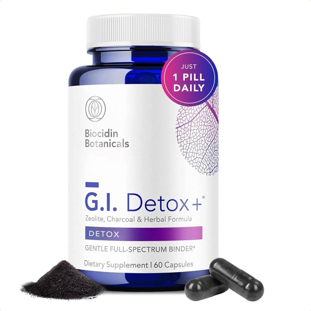Biocidin G.I. Detox+ Gentle Binder 60 capsules with charcoal, zeolite and aloe