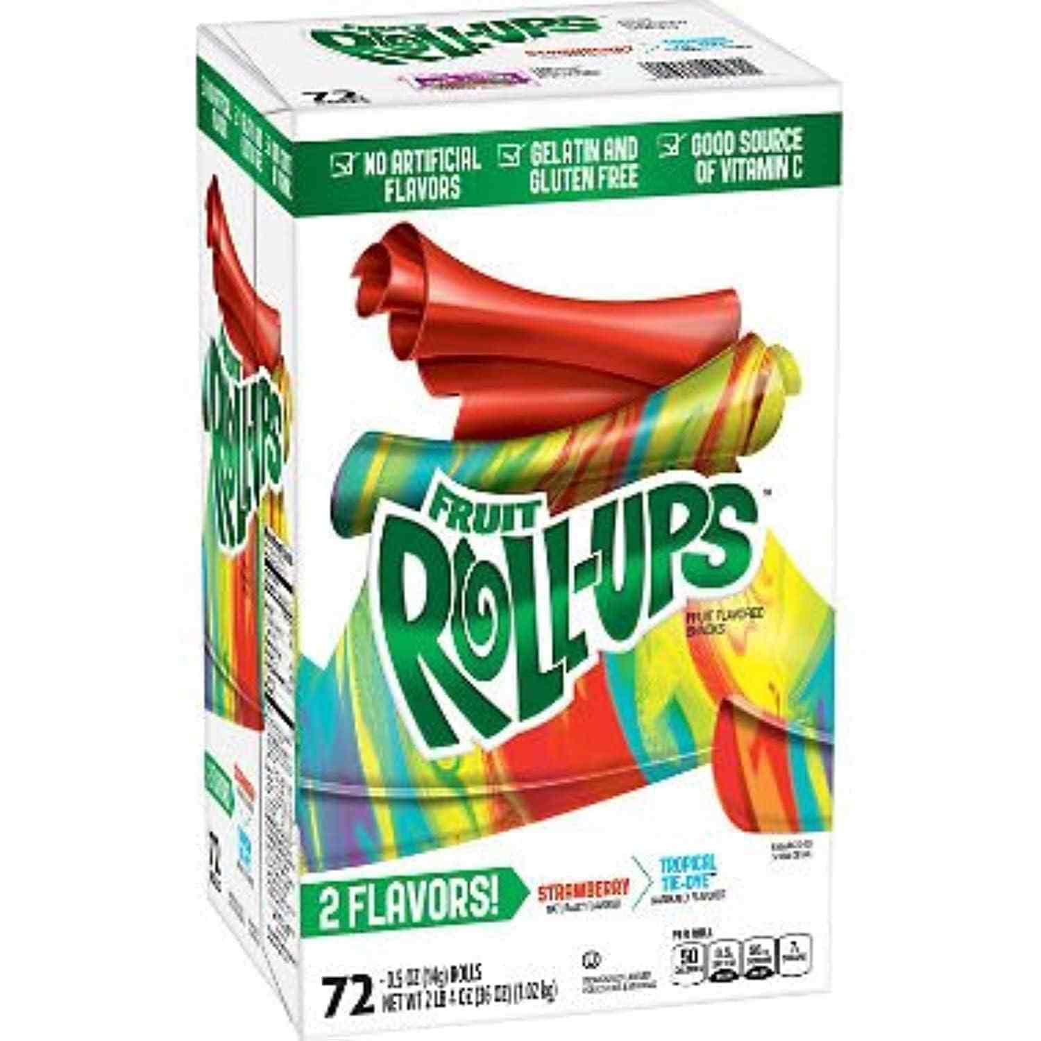 Fruit Roll Ups Blastin' Berry Hot Colors 72 count pack